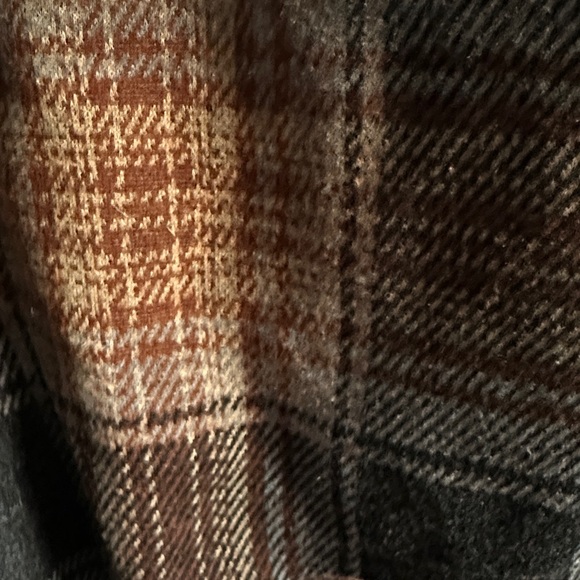 Chaps Men's Checkered Shirt Jacket - Brown and Black - Picture 5 of 5